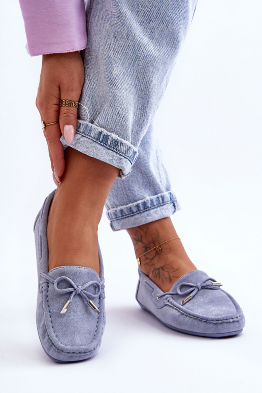 Elegantné semišové mokasíny Modrá Si Passione