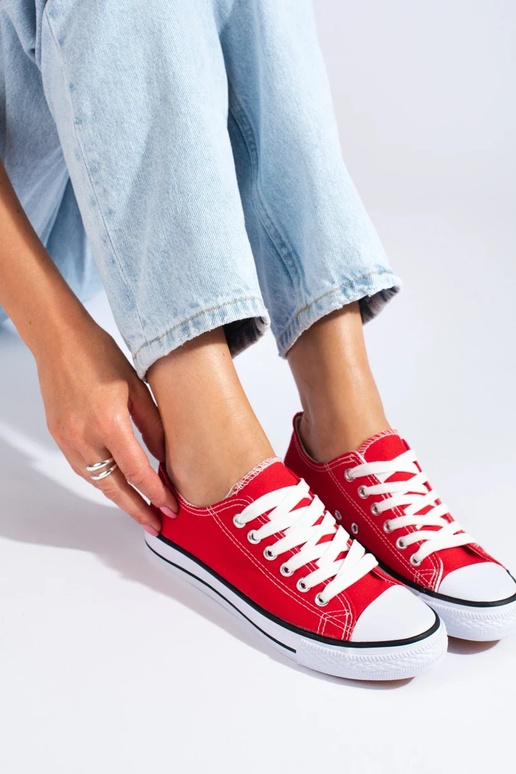 Dámske topánky Shelovet červenej farby