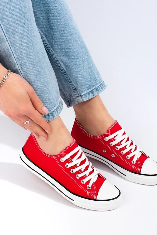 Dámske topánky Shelovet červenej farby