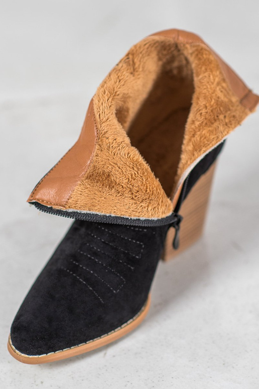 Členkové topánky v štýle kovbojov s...