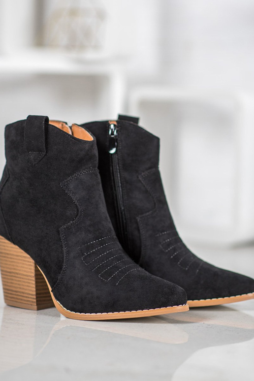 Členkové topánky v štýle kovbojov s...