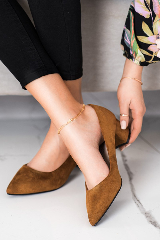 Hnedé lodičky v špic