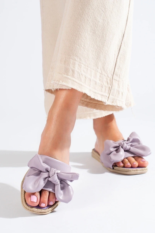 Papuče so stuhou Shelovet fialovej farby
