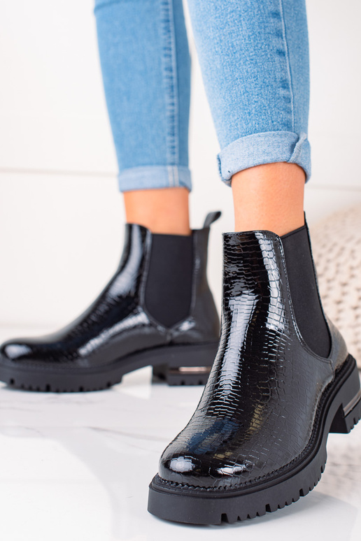 Čierne štýlové topánky SERGIO LEONE