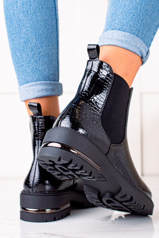 Čierne štýlové topánky SERGIO LEONE