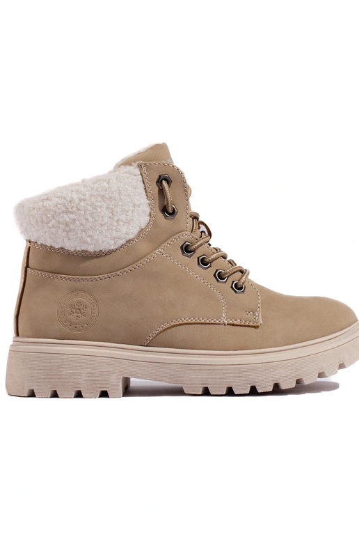 Piesková dámska členková obuv z eko kože