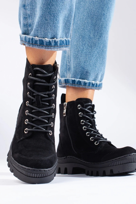 so šnúrkami dámske čižmy S.Barski na...