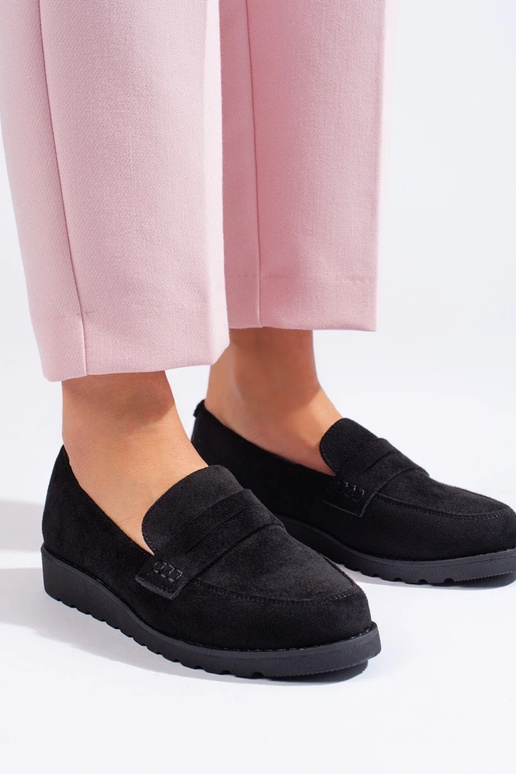 Čierne semišové členkové čižmy...