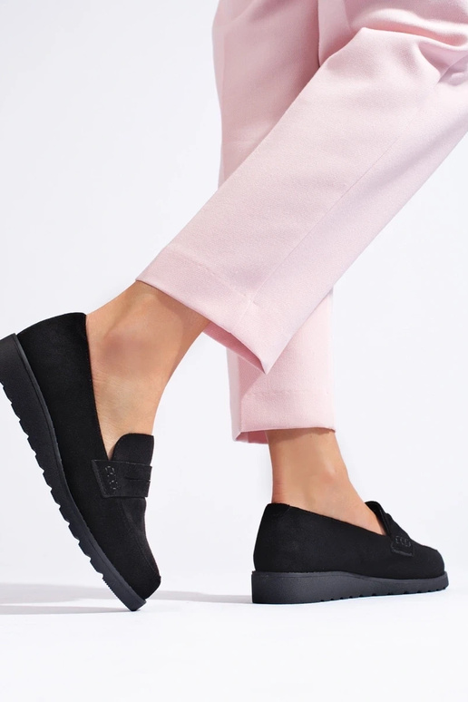 Čierne semišové členkové čižmy...