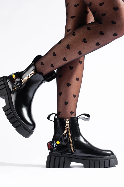 čierna topánky s platformou