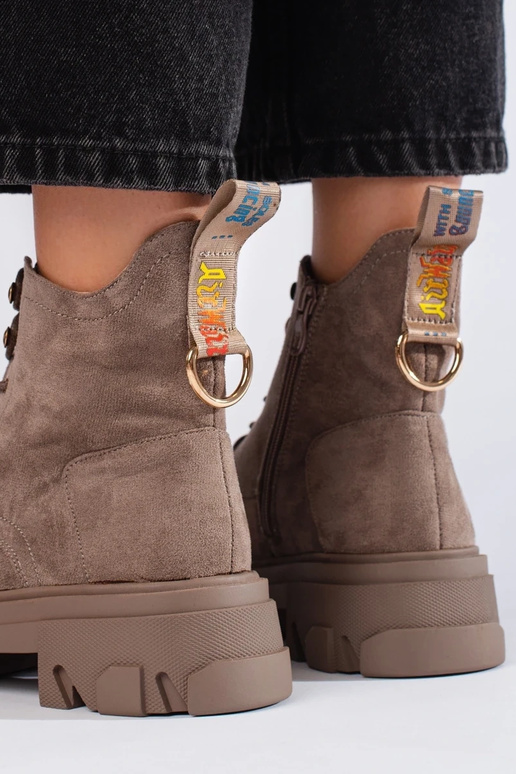 zo semišu dámske čižmy na hrubej...