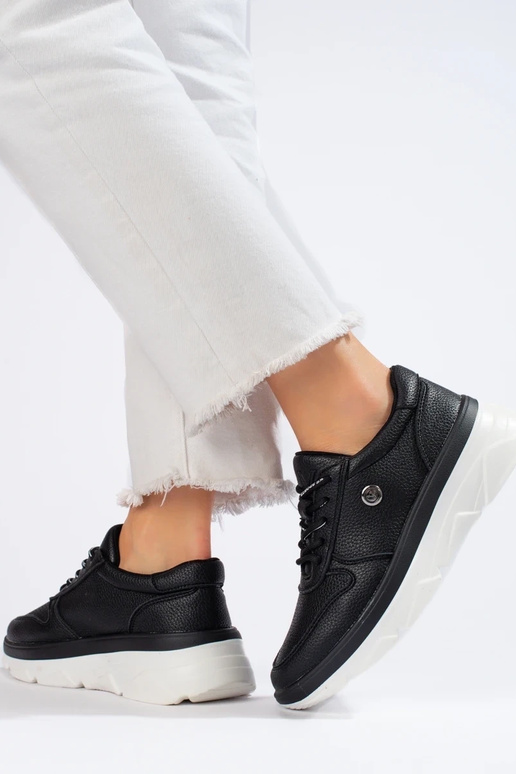 čierne športové topánky Vinceza s...