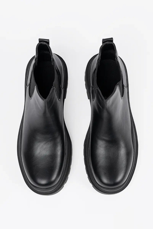 Čierne dámske botky na platforme