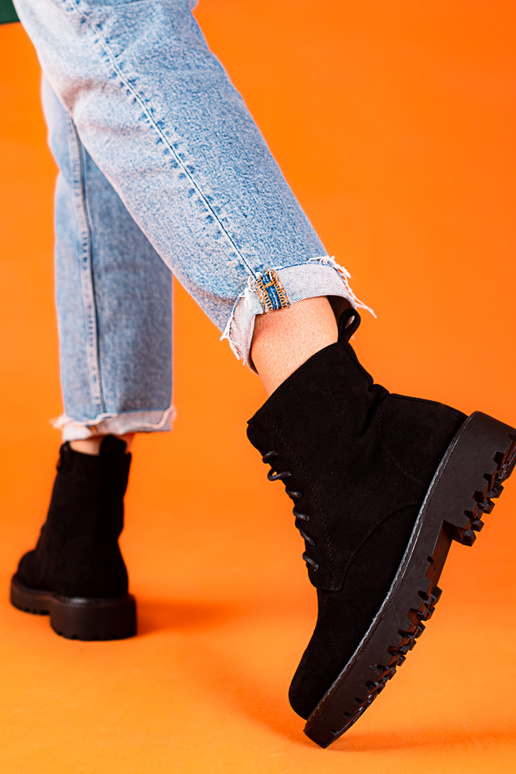 Čierne dámske semišové topánky