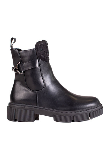 čierna izolované dámske čižmy