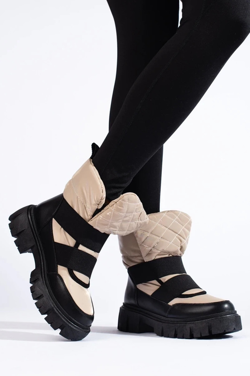 Dámske snehule na hrubej platforme...