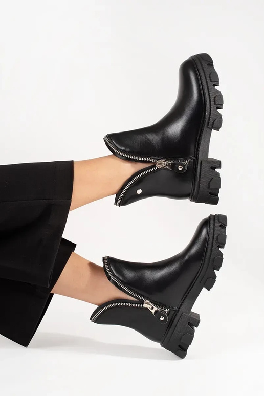 Dámske botky na hrubej platforme