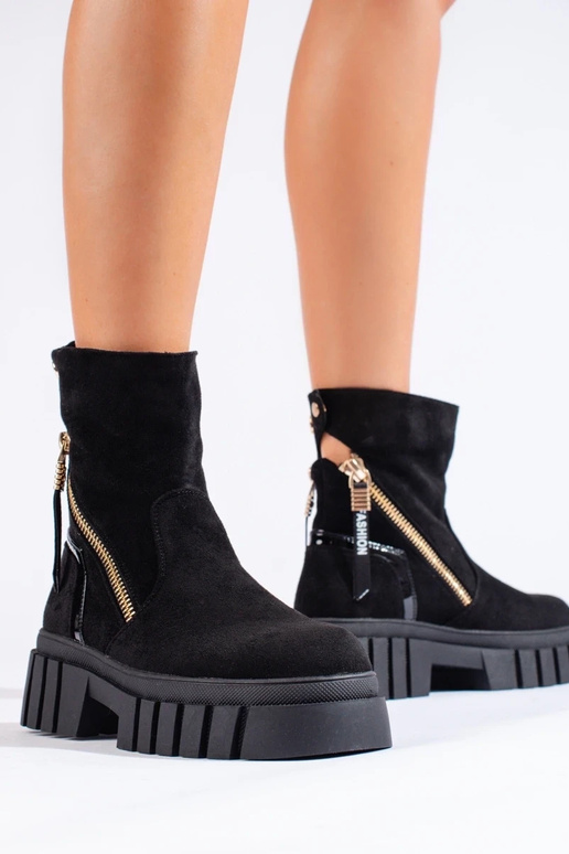 Dámske čižmy s platformou zo semišu... Dámske čižmy s platformou zo semišu...