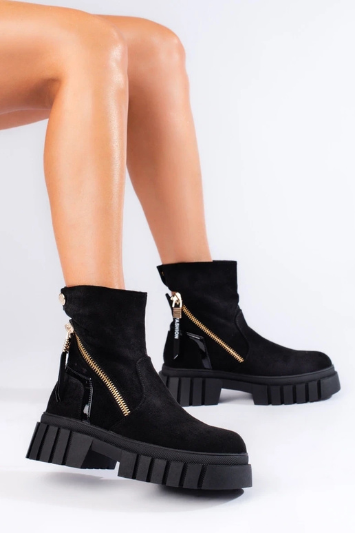 Dámske čižmy s platformou zo semišu... Dámske čižmy s platformou zo semišu...