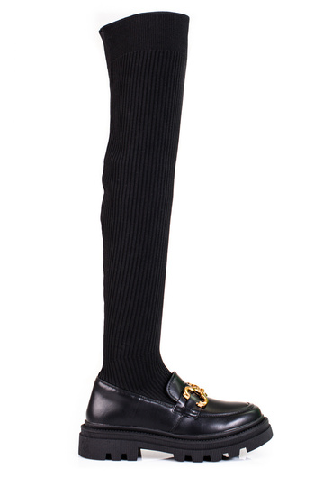 čierna Dámske čižmy s...