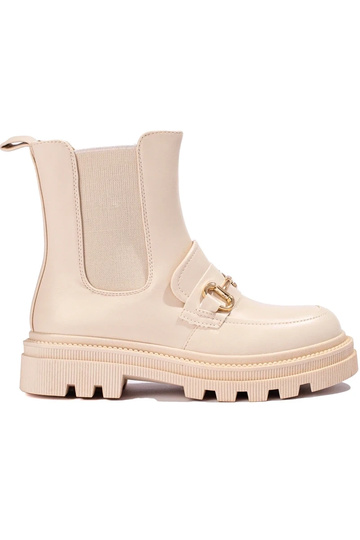 béžová Dámske čižmy s...