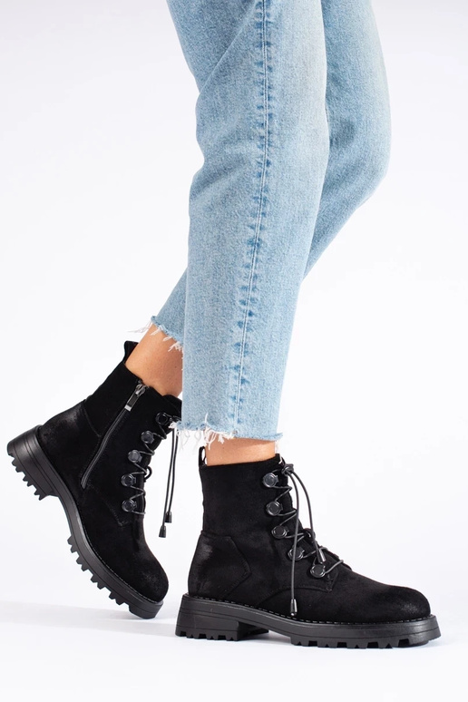 zo semišu dámske čižmy čierna zo semišu dámske čižmy čierna