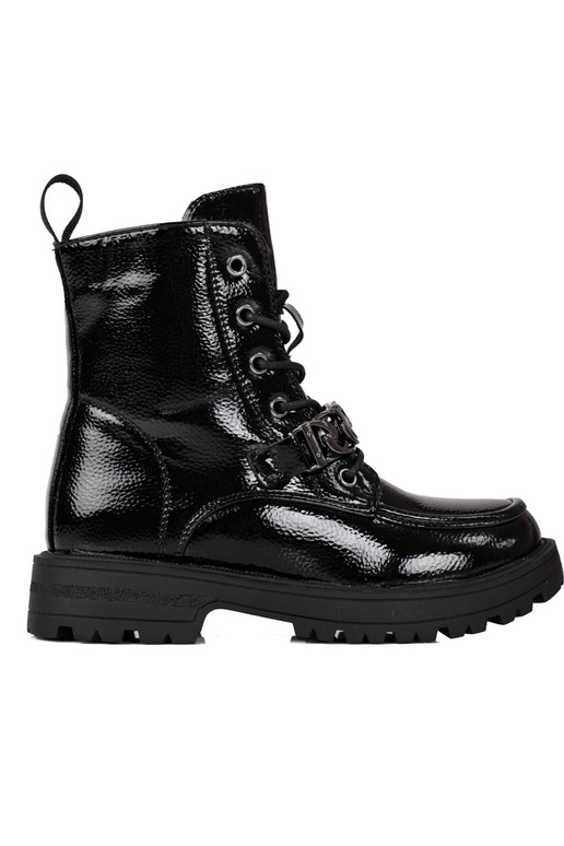 čierna čipkovaný čižmy dievčenský