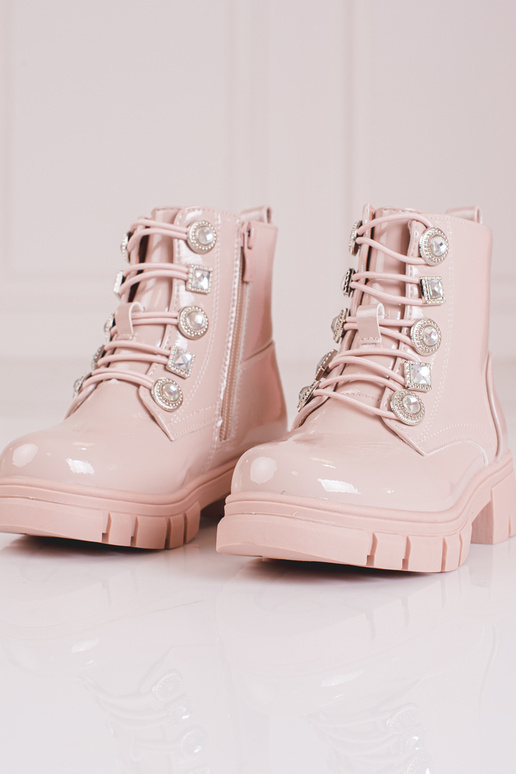 so šnúrkami čižmy dievčenský s...