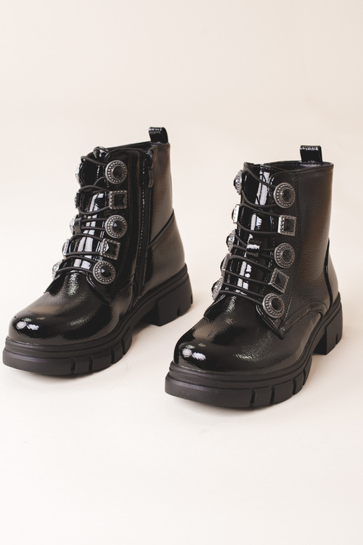 so šnúrkami čižmy dievčenský s...