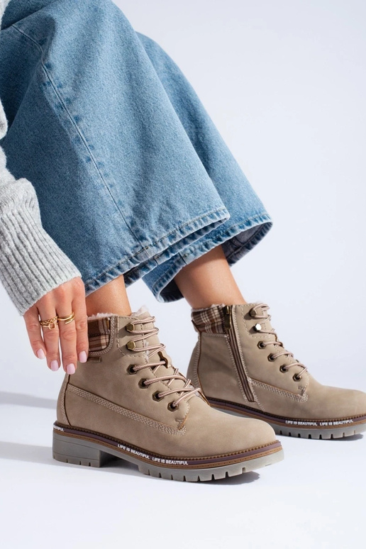 topánky dámske béžová z eko kože