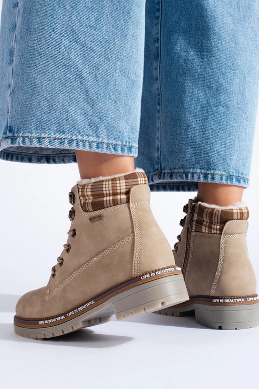 topánky dámske béžová z eko kože