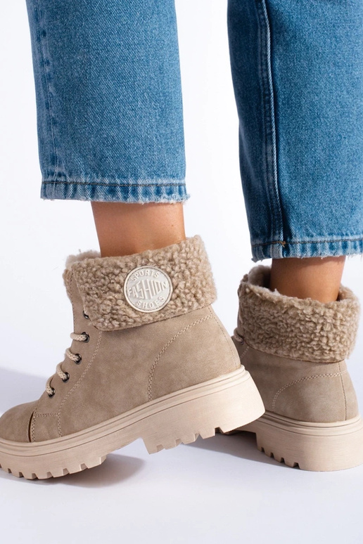 Dámske členkové topánky s ovčou... Dámske členkové topánky s ovčou...
