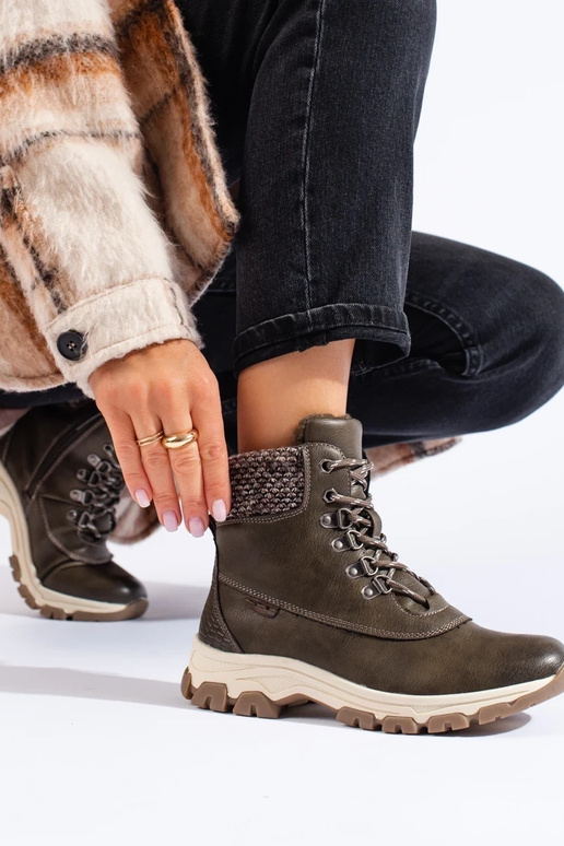 topánky dámske s platformou tmavézelená