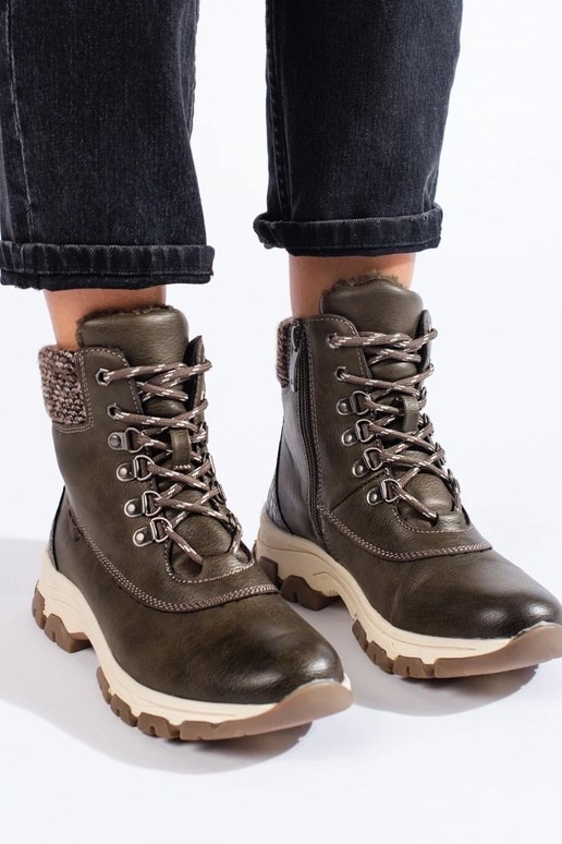 topánky dámske s platformou tmavézelená