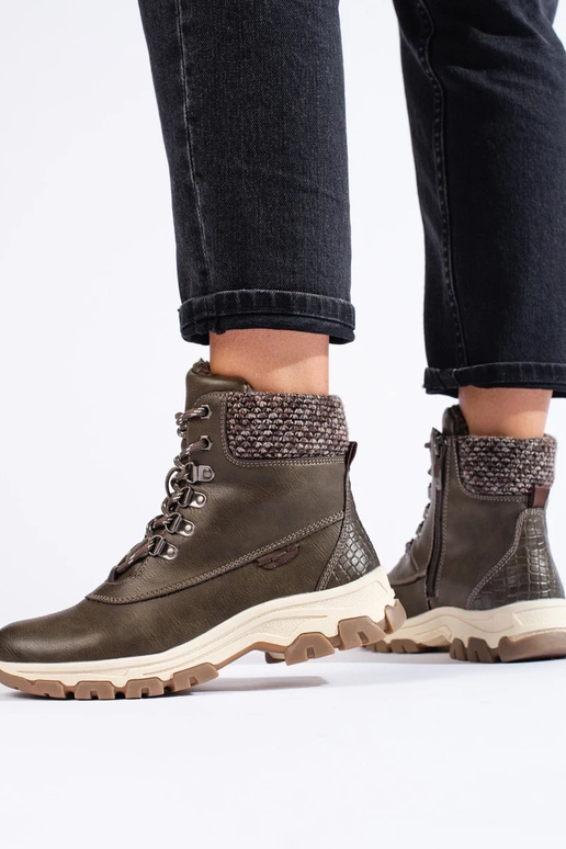 topánky dámske s platformou tmavézelená