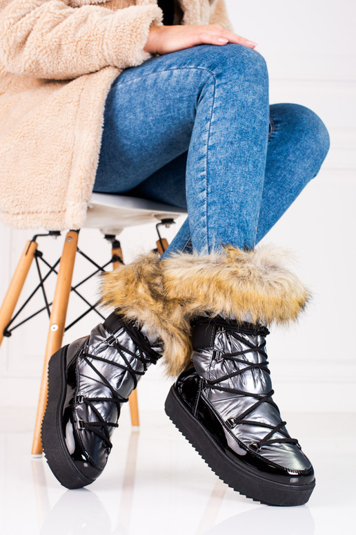 Snehule s platformou dámske s...