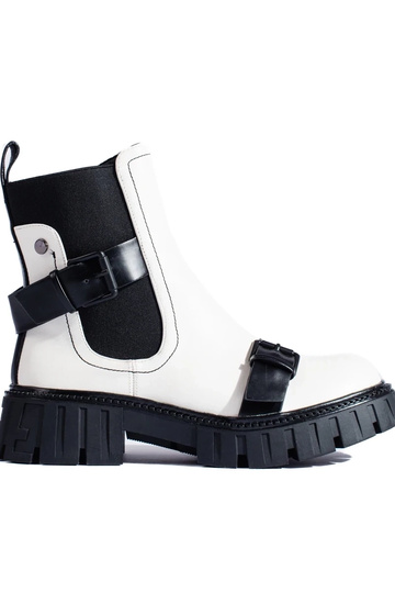 biela farba Dámske čižmy s...