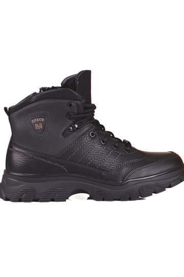 čierne zimné topánky pre mužov