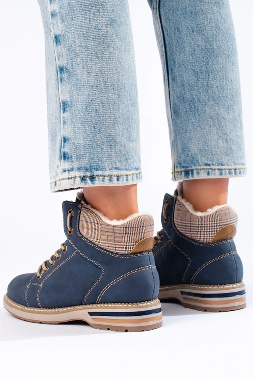 čižmy izolované dámske Modrá čižmy izolované dámske Modrá