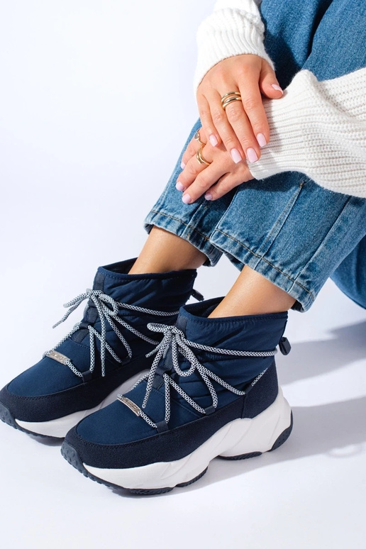 tmavomodré Dámske snehule BIG STAR... tmavomodré Dámske snehule BIG STAR...