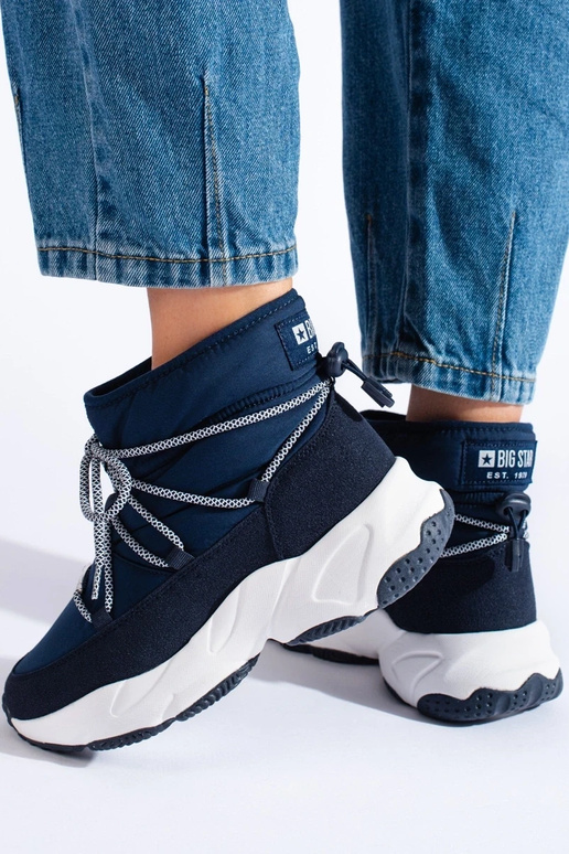 tmavomodré Dámske snehule BIG STAR... tmavomodré Dámske snehule BIG STAR...