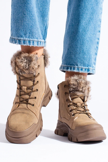 hnedé Dámske čižmy s... 2