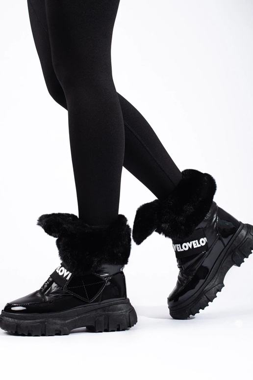 dámske snehule s gumičkou v čiernej... dámske snehule s gumičkou v čiernej...