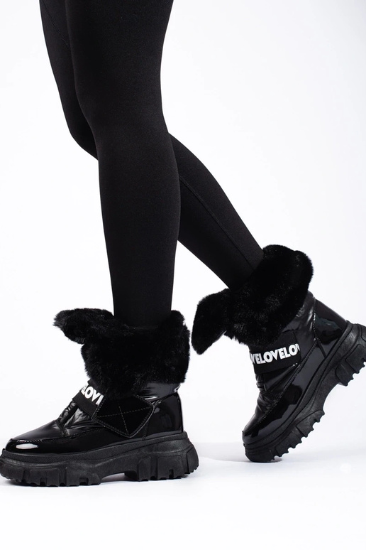 dámske snehule s gumičkou v čiernej... dámske snehule s gumičkou v čiernej...