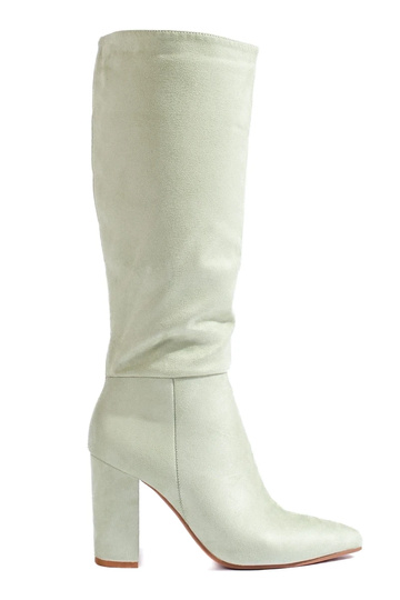 Dlhé čižmy z eko semišu v...