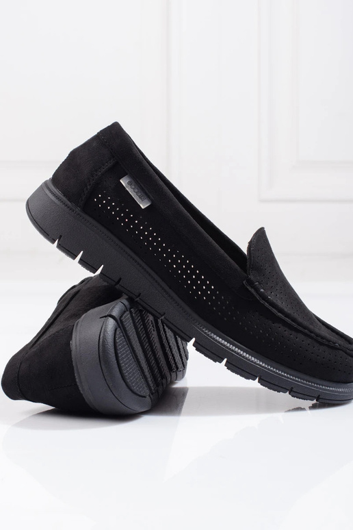 čierne dámske mokasíny Shelovet