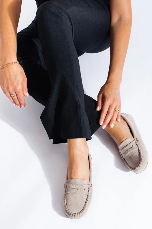 semišové dámske mokasíny Shelovet béžová