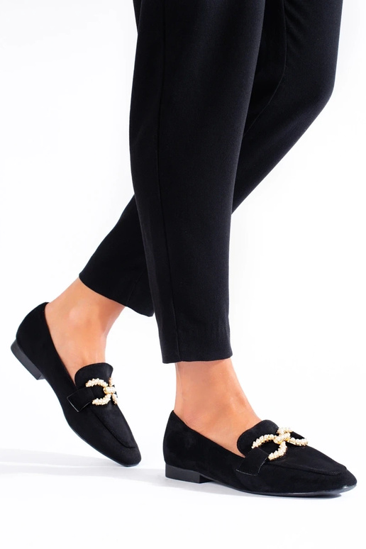 Dámske mokasíny Shelovet čiernej farby