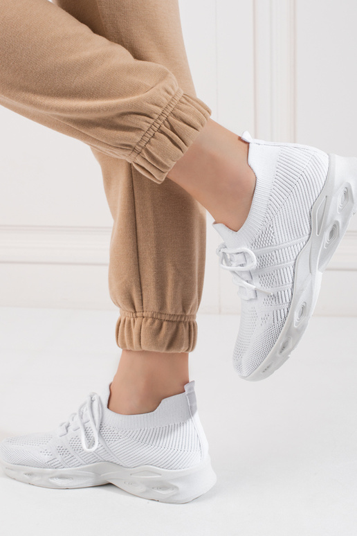 Biele textilné športové sandále