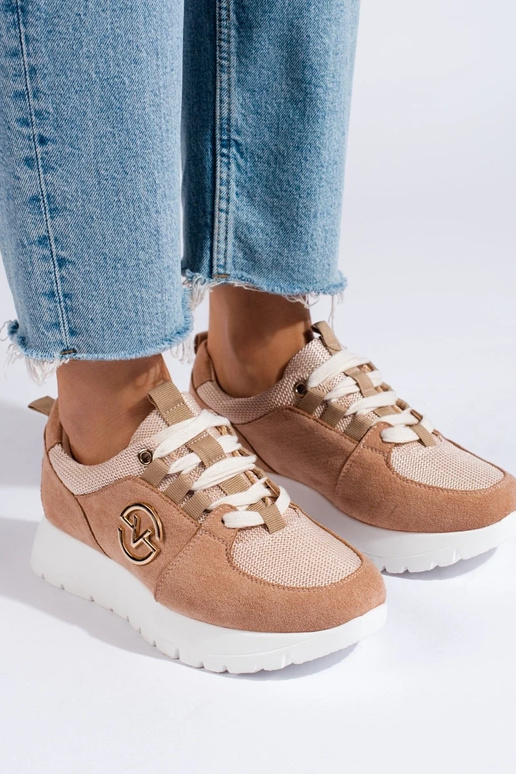 Topánky v športovom štýle Vinceza béžová